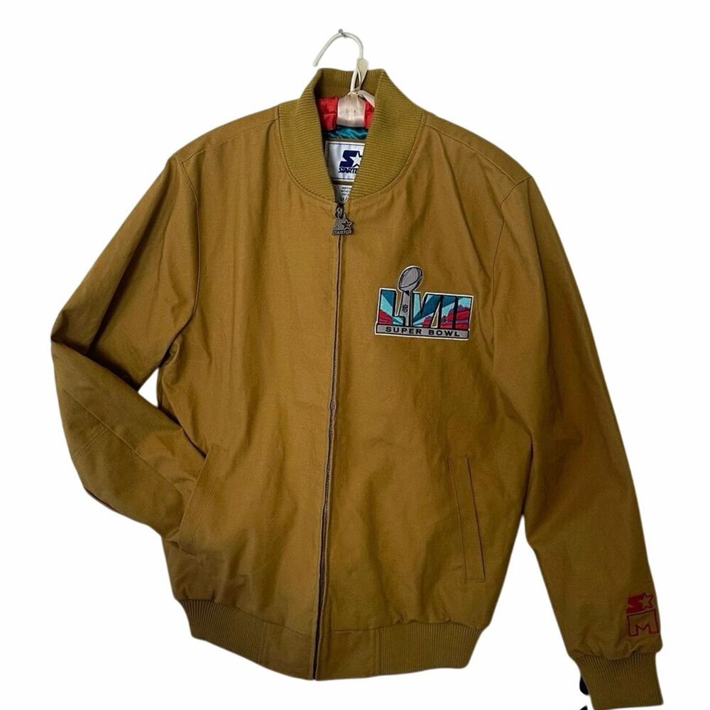 Starter Super Bowl LVII Arizona Varsity Jacket MSX Michael Strahan Mens SZ M NWT